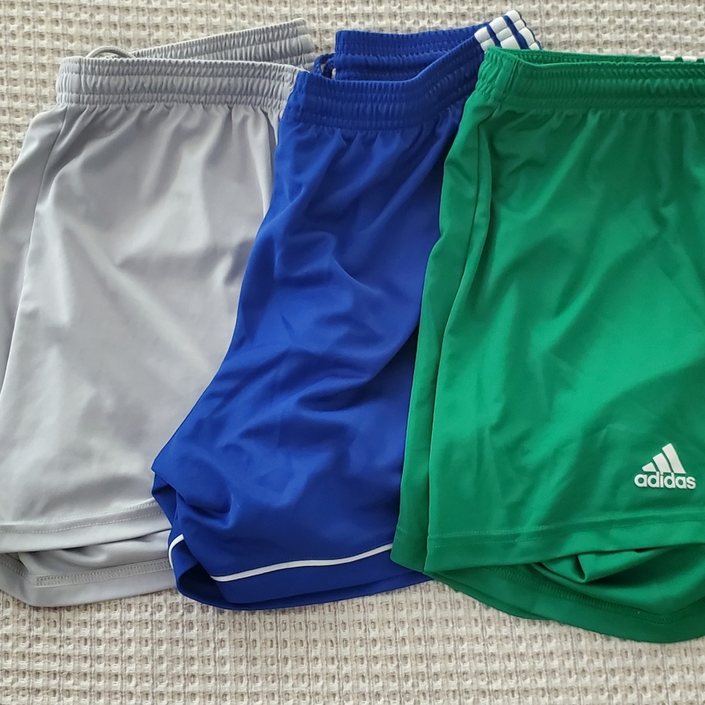adidas Women's Athletic Shorts - Gray, Blue, Green